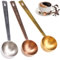3 Piezas Cucharas de Café de Acero Inoxidable, 15ml Cucharas Medidoras de Café, Cuchara Medidora para Café Molido, Cucharas Café Mango Largo, para Medir Ingredientes Secos y Líquidos, Posos de Café