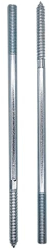 SKIR'CO (4 Stück) Stockschrauben M10 x 250 mm, Dübelschrauben mit Doppelgewinde, Doppelkopfschrauben