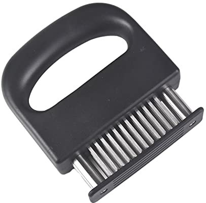 Aguja ablandadora de carne profesional de acero inoxidable con mango para carne tierna de res, herramienta de cocina