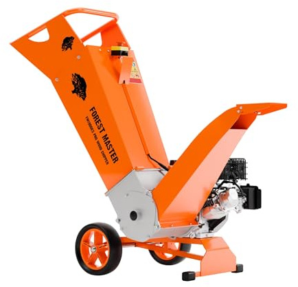 Forest Master FM18DDES Professional Petrol Wood Chipper & Garden Shredder – 18HP LCT 478cc Engine, Electric Start, Chips Branches up to 125mm (5), Direct Drive, Reversible Blades