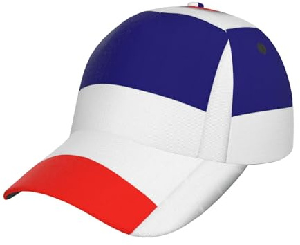 Baseballkappe mit französischer Flagge, verstellbar, für Sommer, Strand und tropische Abenteuer, Schwarz, Schwarz , Einheitsgröße