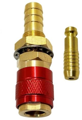 Opatiny Raccordo rapido in ottone per gas e acqua, diametro interno 10 mm, set da 6 saldatrici TIG, modelli 12, 18, 20, 27