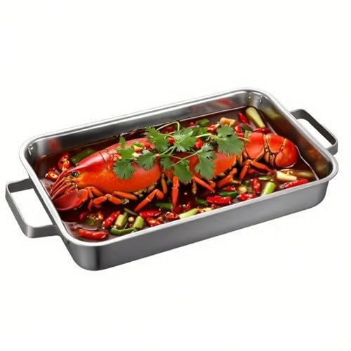 Padella professionale per paella con manici rivettati, lavabile in lavastoviglie, in acciaio inox, per uso domestico e ristorante