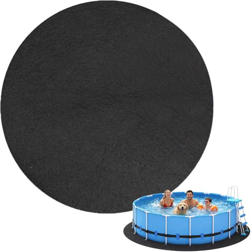SKJJM Pool Bodenplane Runden, 370cm Poolunterlage Rund, rutschfeste Pool Unterlage Outdoor, Pool Bodenplane Faltbarer für Outdoor Whirlpools Swimmingpool Bodenfolie Pools Unterlage Unterlegmatte