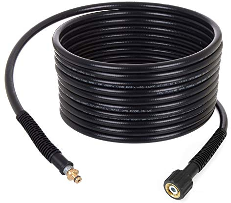 TECHKAR Tuyau d'Extension pour Nettoyeur Haute Pression - Tuyau de Rechange de 10 m - Ancien Modèle Adaptateur M22x10 mm - 200 Bar - Accessoires pour Karcher K2 K3 K4 K5 K6 K7 Home Series