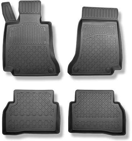 Mossa - TPE Fußmatten Auto kompatibel mit Mercedes-Benz C Klasse W205 Kombi (10.2014-02.2021) - schwarz Automatten Autoteppiche - G