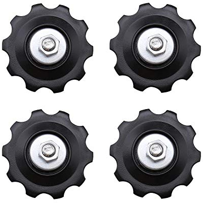 Create idea 4X 10T Bicicletta Gear Mech Puleggia Jockey Ruote Kit Universale per 5/6/7/8 velocità Deragliatore con Parapolvere Bullone di Fissaggio Dado Rondella Raccordi
