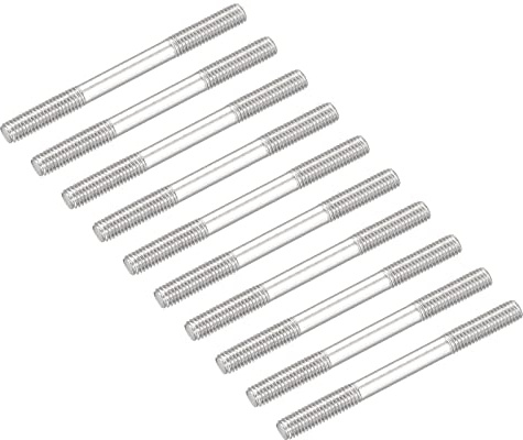 METALLIXITY 20Stk Beidseitige Stiftschraube M5 60mm 304 Edelstahl Stabschraube für Haushalt