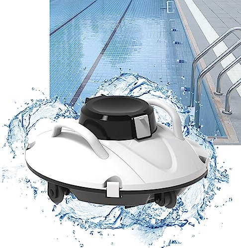 DOZPAL Aspirapolvere per Piscina Senza Fili, pulitore per Piscina Robot Ricaricabile Intelligente - Ostruzione del Filtro e Funzione di Arresto Laterale Automatico della Batteria scarica