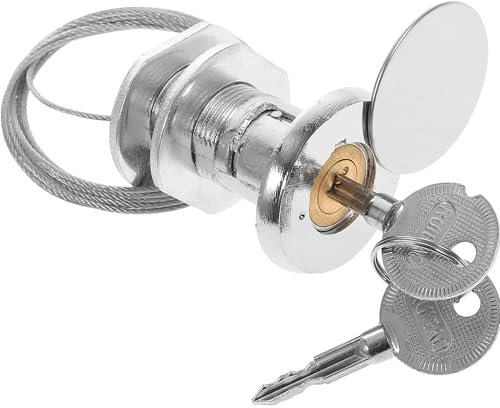 Serrure pour porte de garage ouverture d'urgence depuis l'extérieur câble en acier 1 mètre et 2 clés profil européen pour ouvrir d'urgence portes basculantes et sectionnelles portails de garage