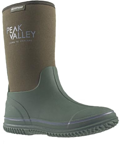 PEAK VALLEY MENS NEOPRENE WATERPROOF WELLINGTON BOOTS WELLIES INSULATED RUBBER GARDEN MUCK WALKING FESTIVAL HUNTING RAIN THERMAL SNOW OUTDOOR