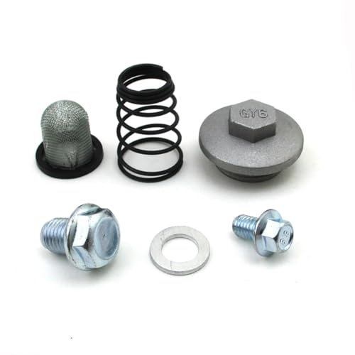 JHENSH Tappo filtro olio tappo tappo bullone guarnizione schermo molla per scooter GY6 50cc 125cc 150cc