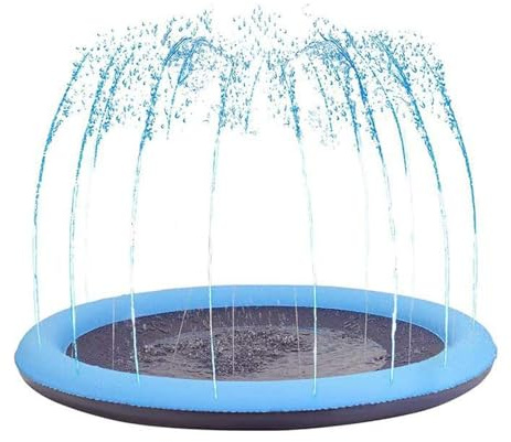 Dog Sprinkler, Dogs Paddling Pool, Dog Splash Pad, Foldable Pools For Large Dogs, Baby, Pet, Baby Entertainment Activity Water Toy, Fun Backyard Fountain Mat, Summer Accessories