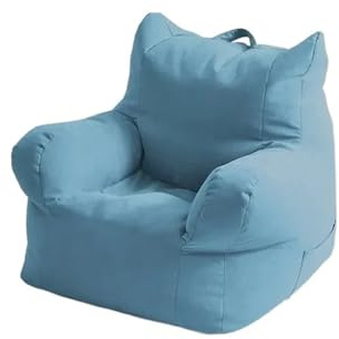 SHBHWS Funda de puf sin Relleno en el Interior para Relajarse en Interiores y Exteriores(Light Blue)