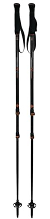 Komperdell Carbon Three Wanderstock Länge 105 140 cm einstellbar Black Gr. 105-140 cm Teleskopstock aus Österreich | leicht, robust & mit Powerlock-Verstellmechanismus für optimale Haltekraft.