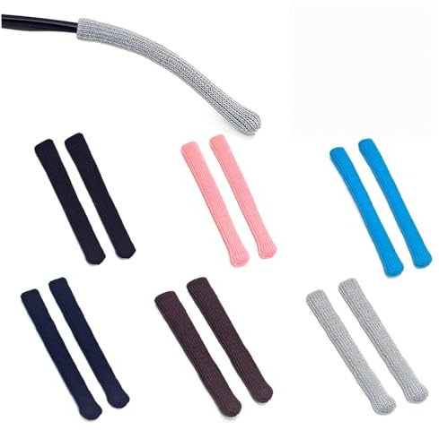 Cuixia Eyeglass Ear Grips, Anti-Slip Eyeglass Ear Cushions, 6 Color 6 Pairs