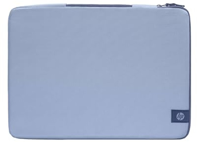 HP Funda Protectora para Portátil 13-14 Pulgadas, Acolchada Antigolpes, Resistente al Agua 600D, con Asa Retráctil y Bolsillo para Accesorios, Compatible con Laptop hasta 14, Color Azul Claro