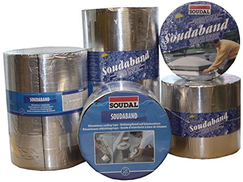 Soudal Soudaband Aludichtband Bitumenband Dachabdichtung 300mm x 10m -> alu, selbstklebend, wasserdicht | selbstklebend, wasserdicht