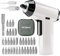 Hi-Spec 34pc White 3.6V Rechargeable Electric Screwdriver with USB Charging LED Light Li-on Battery and Bit Set. Cordless Screwdriver Household Repairs & Assembly