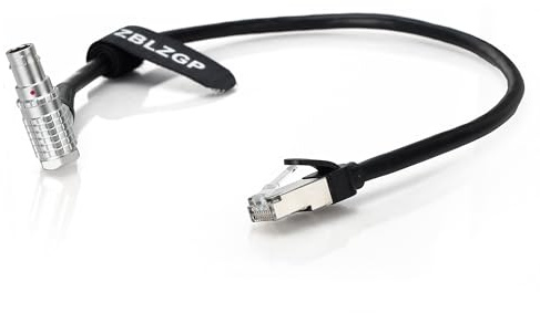 ZBLZGP Right Angle1B 10 Pin to Cat5e Ethernet Cable for COLR and ARRI Alexa Mini Camera