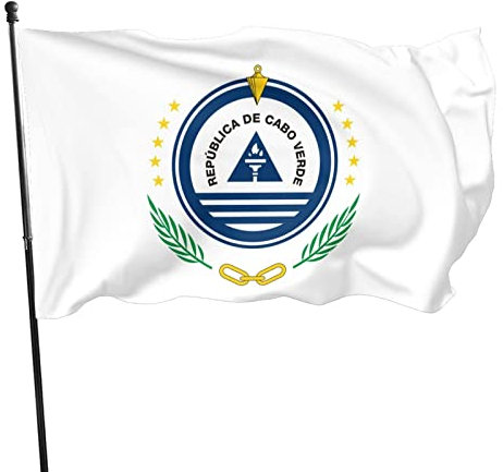 Banner Coat Of Arms Of Cape Verde Flag Bunting Printed Hanging Pennant Fade Resistant Pennant Banners For Residential Indoors Birthday 90X150Cm