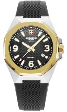 swiss alpine military Herren Uhr Analog Quarz 7005.1 Silikon
