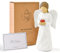 JINGIHE Guardian Angel Figurine, 12cm Figuras de Ángel para Mujeres, Resin Escultura Coleccionable Pintada a Mano, Cumpleaños Día de La Madre Regalo Decoración del Hogar