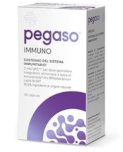 PEGASO IMMUNO 30 Capsule - Sostegno del Sistema Immunitario con IMMUNOREMEDY-A e Bifidocaterium lactis 2 mld UFC