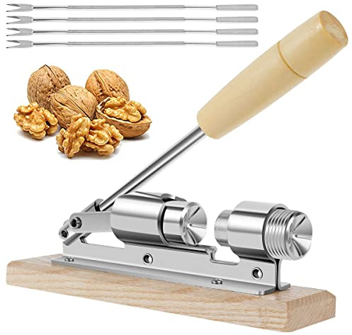 Casse Noix sans Effort Manuel Casse Noix Acier Inoxydable avec Poignée à Pression Casse Noix Et Noisettes sans Effort pour Noix de Pécan Noix Noisettes Amandes Noix