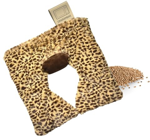 Habibi Plush Premium – Rücken- und Schulterwärmer (Leo-print)