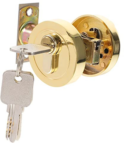 Veemoon Verrou De Porte Cylindre Simple Alliage De Zinc Serrure Pêne Dormant Avec Clé Verrou Sécurité Pour Portes Intérieures Comme Chambre Ou Entrée