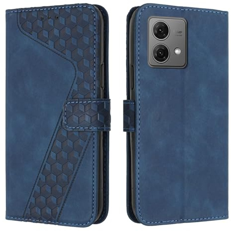 OKZone Funda para Motorola Moto Edge 40 Neo,PU Cuero Flip Carcasa Fundas Móvil de Tapa Libro Caso Piel PU para Moto Edge 40 Neo,Billetera Tarjetero Case Telefono Cubrir Móvil Phone Cover（Azul