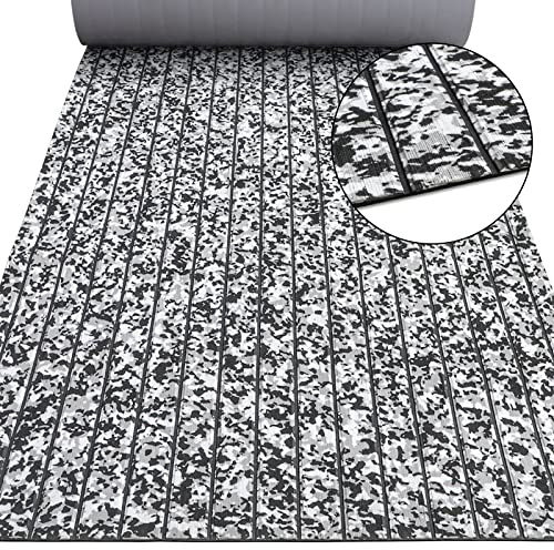 Hzkaicun Eva Teak Stivali Schiuma Pavimentazione Camouflage Net Boat Deck 120x41cm Auto Adesivo Barca Tappeto Accessori per Barca per Decorazione Yacht Kayak Pavimentazione Slip Resistant Boots Mat