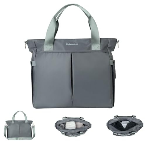Kikkaboo Brielle - Borsa fasciatoio con clip per il fissaggio, impermeabile, tracolla, colore: grigio