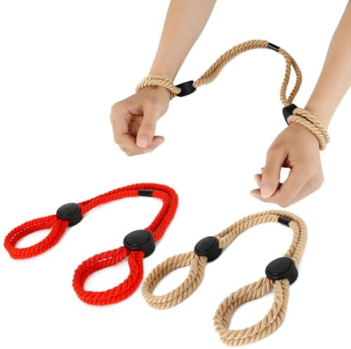 Bondageset Fessel Set Anfänger 2X Bondage Seil Sm Bondageseil Brüste Self Bondage Bettfesseln Handschellen Bettfessel Set Bdsm Bondage Seile Rope Fessel Set für Sex Selfbondage Für Männer Frauen Paare