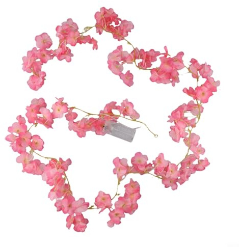 HpLive 2 M Kirschblüten lichterkette für Cherry Blossom String Light mit 20 LED Garland Künstliche Blume Girlande Reben Lichter für Schlafzimmer Weinachtsdekorationen