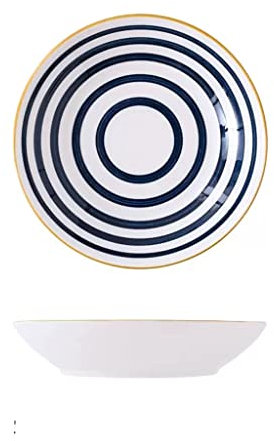 GLETSF Cuenco para Sopa Plato para Verduras Plato Hondo Sencillo De Cerámica Plato para Sopa Plato para Ensalada Casero Plato con Personalidad Creativa Cuenco para Ensalada De V