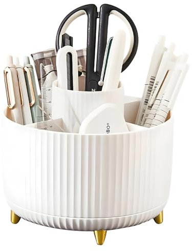 Crihovy Organizer Scrivania, Girevole a 360° Portapenne Ufficio da Organizzatore Portamatite, Porta Colori Oggetti Penne per Pennarelli Bambini, Matite Portapenne Portapenne da Bambina