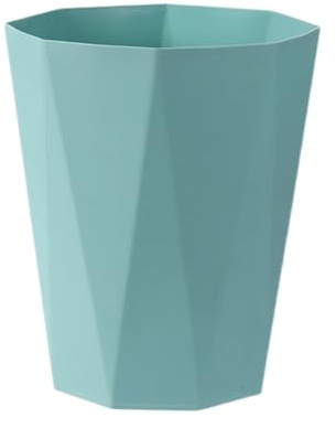 Polygon Small Trash Can, Trash Can Wastebasket Plastic Trash Bin Garbage Container Rubbish Can Paper Basket Office Organizer for Bathrooms, Laundry Room, Kitchens, Offices, Kids Rooms, Dorms (Green)