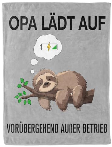 CadeauJoie Opa Geschenk Geburtstag, Decke Geschenk für Opa zum Weihnachten | Kuscheldecke Geschenk Opa zum Vatertag Valentinstag, Geburtstagsgeschenk Weihnachtsgeschenke Ostergeschenk