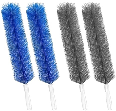 4 Pièces Élimination De La Poussière Multifonction, Brosse De Nettoyage Flexible, Outil De Nettoyage De l'espace, Adapté Aux Plafonds, Ventilateurs, Coins (Bleu, Gris).