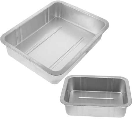 TIDTALEO 2pezzi Vaschetta di Raccolta Olio per Auto Vaschetta di Scarico Olio in Metallo Tappetino per Cambio Supporto per Motore Ispessita