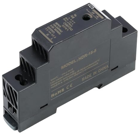 DIN Schienen Netzteil 5V DC 3A 15W Schaltnetzteil DIN-Schiene 5V für Hutschiene, Kompakte Stromversorgung, 100-240V AC Eingang für Schaltschrank, Steuerung, Automatisierung