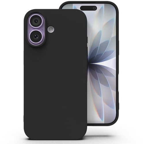 Zuvirelx Silikon Handyhülle für iPhone 17 Hülle, Weiches Griff, Dünne, Minimalistisch, Stoßfest, rutschfest, Taschenpassend - Schwarz