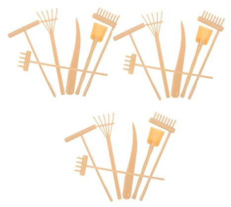 ifundom 3 Ensemble Mini-râteau pour Bac à Sable De Outils De Jardin Zen Râteau De Nivellement pour Sable Et Pierres De Relaxation Kit Outils Soi-même