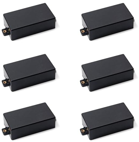 Uikdjgu 6X Kunststoff Versiegelt Humbucker Pickup Cover Fit SQ Pickup Gitarrenteile (Schwarz)