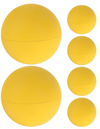ibasenice 6pcs Racquetball Balls: High Elastic Rubber Squash Reaction Balls - Ideal for Party Game Bounce Playground Fun & Racquetball Practice, Yellow