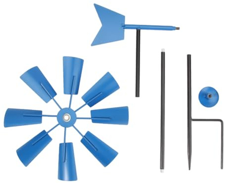 Gatuida Girandola Decorativa in Ferro Blu per Giardino, Mulino a Vento da Esterno Design Elegante, per Decorazioni da Giardino e Aumentare L'interazione i Ragazzo Ragazza