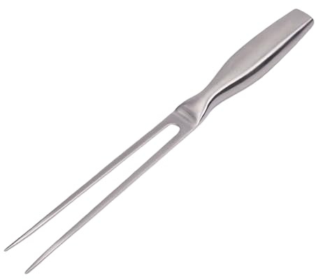 Tenedor de Carne de Acero Inoxidable, Tenedor para Trinchar con Mango, Horquilla de Tallado para Barbacoa, Cocina, Pavo, Cocinar, Asado y Cena, 27cm