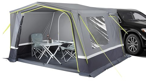 High Peak Busvorzelt Auto freistehend, Heckzelt Autozelt mit Kederanschluss, höhenverstellbarer Anschluss, Vorzelt für SUV, Van, Bus, Wohnmobil, Campervan, Wohnwagen, Camping Reise Outdoor